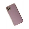 Mey İthalat®   iPhone 11 Pro Max Kılıf Volet Silikon - Mor