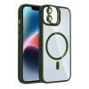 Mey İthalat®   iPhone 11 Remim Lensli Magsafe Standlı Kapak - Koyu Yeşil
