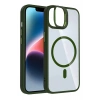 Mey İthalat®   iPhone 11 Remim Lensli Magsafe Standlı Kapak - Koyu Yeşil