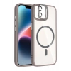 Mey İthalat®   iPhone 11 Remim Lensli Magsafe Standlı Kapak - Titan Gri