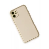 Mey İthalat®   iPhone 12 Kılıf Coco Deri Silikon Kapak - Gold