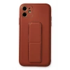 Mey İthalat®   iPhone 12 Kılıf Coco Deri Standlı Kapak - Fuşya