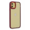 Mey İthalat®   iPhone 12 Kılıf Dora Kapak - Kırmızı