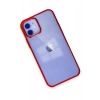 Mey İthalat®   iPhone 12 Kılıf Element Silikon - Kırmızı