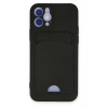 Mey İthalat®   iPhone 12 Kılıf Kelvin Kartvizitli Silikon - Siyah