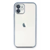 Mey İthalat®   iPhone 12 Kılıf  Lensli Silikon - Açık Mavi