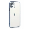 Mey İthalat®   iPhone 12 Kılıf  Lensli Silikon - Açık Mavi