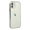 Mey İthalat®   iPhone 12 Kılıf  Lensli Silikon - Gümüş