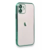 Mey İthalat®   iPhone 12 Kılıf  Lensli Silikon - Yeşil