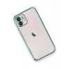 Mey İthalat®   iPhone 12 Kılıf  Lensli Silikon - Yeşil