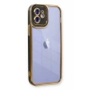 Mey İthalat®   iPhone 12 Kılıf Liva Lens Silikon - Siyah