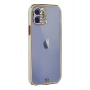 Mey İthalat®   iPhone 12 Kılıf Liva Taşlı Silikon - Beyaz