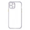 Mey İthalat®   iPhone 12 Kılıf Miami Şeffaf Silikon - Lila