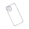 Mey İthalat®   iPhone 12 Kılıf Miami Şeffaf Silikon - Lila