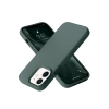 Mey İthalat®   iPhone 12 Kılıf Nano içi Kadife Silikon - Koyu Yeşil