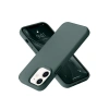 Mey İthalat®   iPhone 12 Kılıf Nano içi Kadife Silikon - Koyu Yeşil