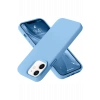 Mey İthalat®   iPhone 12 Kılıf Nano içi Kadife Silikon - Mavi