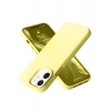 Mey İthalat®   iPhone 12 Kılıf Nano içi Kadife Silikon- Sarı