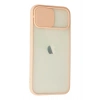 Mey İthalat®   iPhone 12 Kılıf Palm Buzlu Kamera Sürgülü Silikon - Pembe
