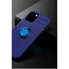 Mey İthalat®   iPhone 12 Kılıf Range Yüzüklü Silikon - Mavi