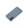 Mey İthalat®   iPhone 12 Metal Kamera Lens Koruma Cam - Mavi