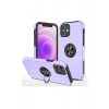 Mey İthalat®   iPhone 12 Mini Kılıf Elit Yüzüklü Kapak - Mor