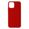 Mey İthalat®   iPhone 12 Mini Kılıf First Silikon - Koyu Kırmızı