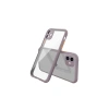 Mey İthalat®   iPhone 12 Mini Kılıf Miami Şeffaf Silikon - Açık Mor