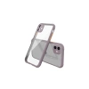 Mey İthalat®   iPhone 12 Mini Kılıf Miami Şeffaf Silikon - Açık Mor