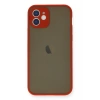 Mey İthalat®   iPhone 12 Mini Kılıf Montreal Silikon Kapak - Kırmızı