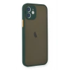 Mey İthalat®   iPhone 12 Mini Kılıf Montreal Silikon Kapak - Yeşil