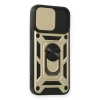 Mey İthalat®   iPhone 12 Mini Kılıf Pars Lens Yüzüklü Silikon - Gold