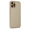 Mey İthalat®   iPhone 12 Pro Kılıf Coco Deri Silikon Kapak - Gold