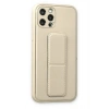 Mey İthalat®   iPhone 12 Pro Kılıf Coco Deri Standlı Kapak - Beyaz