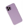 Mey İthalat®   iPhone 12 Pro Kılıf Lansman Glass Kapak - Lila