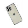 Mey İthalat®   iPhone 12 Pro Kılıf  Lensli Silikon - Lacivert