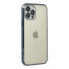 Mey İthalat®   iPhone 12 Pro Kılıf  Lensli Silikon - Lacivert