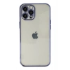 Mey İthalat®   iPhone 12 Pro Kılıf  Lensli Silikon - Mor