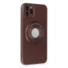 Mey İthalat®   iPhone 12 Pro Kılıf Lukka Magneticsafe Kapak - Kahverengi