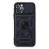 Mey İthalat®   iPhone 12 Pro Kılıf Pars Lens Yüzüklü Silikon - Lacivert