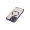 Mey İthalat®   iPhone 12 Pro Kılıf Prag Magneticsafe Kapak - Derin Mor