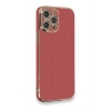 Mey İthalat®   iPhone 12 Pro Kılıf Volet Silikon - Kırmızı