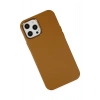 Mey İthalat®   iPhone 12 Pro Max Kılıf Asya Deri Silikon - Kahverengi