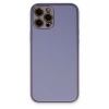 Mey İthalat®   iPhone 12 Pro Max Kılıf Coco Deri Silikon Kapak - Açık Lila