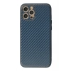 Mey İthalat®   iPhone 12 Pro Max Kılıf Coco Karbon Silikon - Mavi
