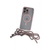 Mey İthalat®   iPhone 12 Pro Max Kılıf Divo Lazer Askılı Magsafe Kapak - Pembe
