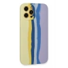 Mey İthalat®   iPhone 12 Pro Max Kılıf Ebruli Lansman Silikon - Sarı-Lila