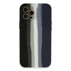 Mey İthalat®   iPhone 12 Pro Max Kılıf Ebruli Lansman Silikon - Siyah-Lacivert