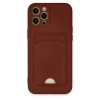 Mey İthalat®   iPhone 12 Pro Max Kılıf Kelvin Kartvizitli Silikon - Bordo