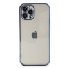 Mey İthalat®   iPhone 12 Pro Max Kılıf  Lensli Silikon - Açık Mavi